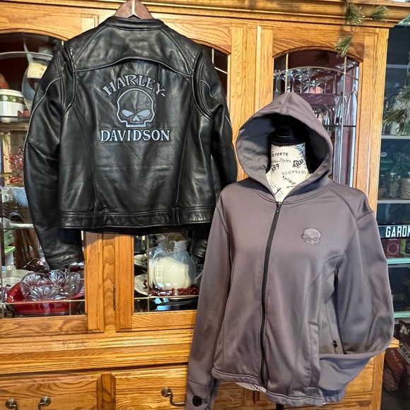 RARE‼️RARE‼️RARE‼️ Harley-Davidson® Willie G Leather Riding Jacket+Hoodie - Picture 1 of 15